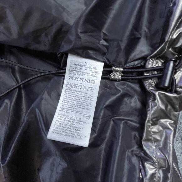 GAP Puffer Jacket Womens Medium Metallic Gray Cropped Detachable Hood PrimaLoft - Picture 6 of 16